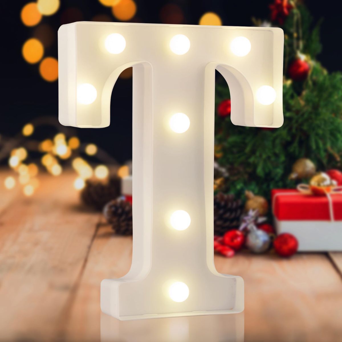 Sign letter U, warm white, 26 letters, 10 numbers, heart and & symbol; for birthday, party, home, bar, wedding decoration; DIY word combinations; wal โ image 3