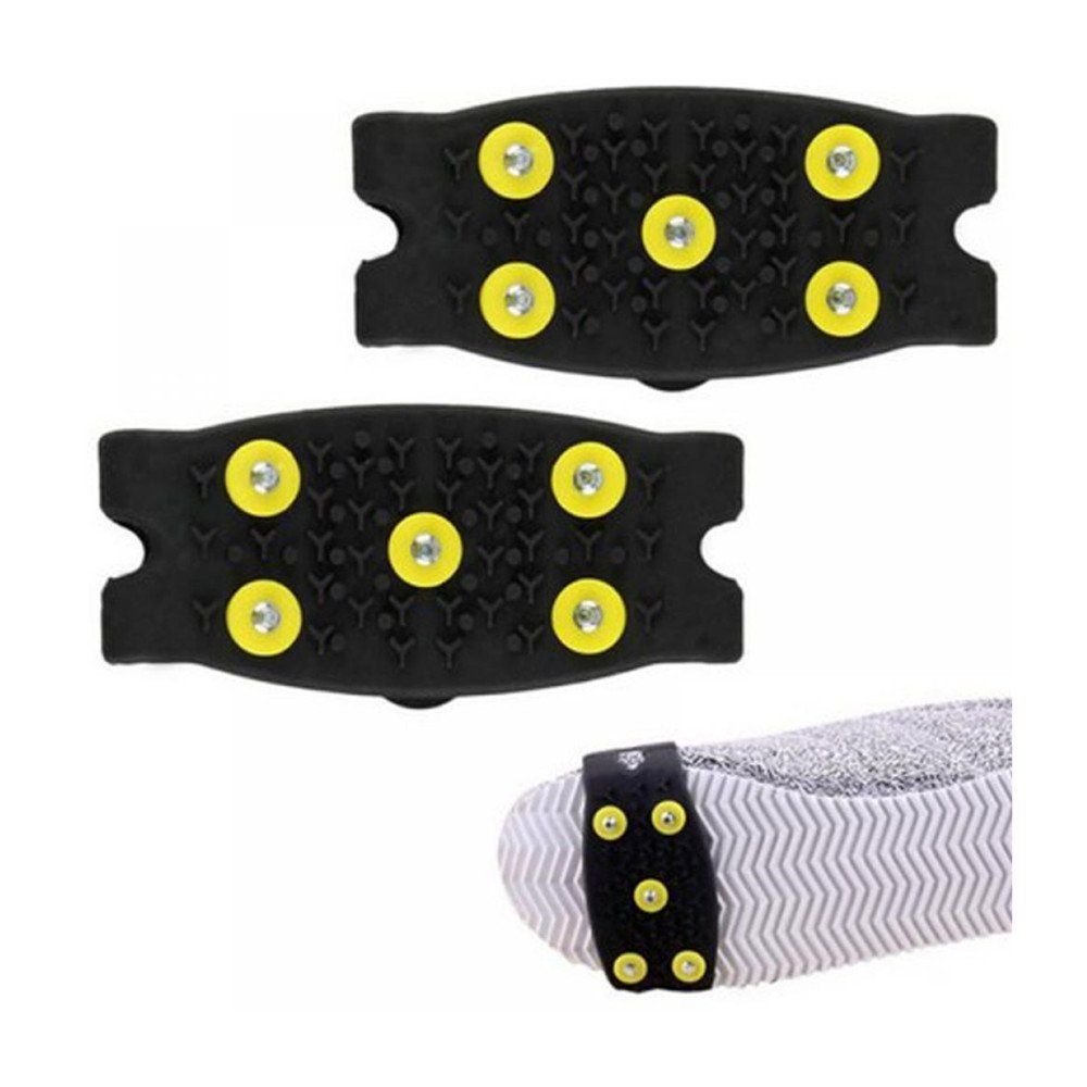 2 Pairs Non-Slip Shoe Covers Walking Traction Cleats Climbing Anti-Slip Spike Shoe Grippers for Ice Shoe Spikes Grips Black โ image 2
