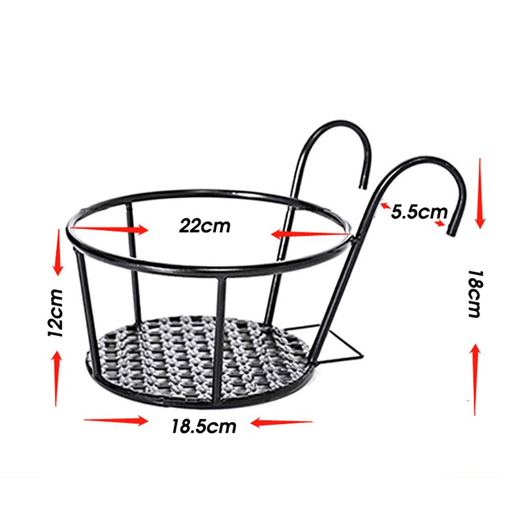 Iron Hanging Flowerpot Portable Flower Pots Metal Garden Flowers Bucket — image 3