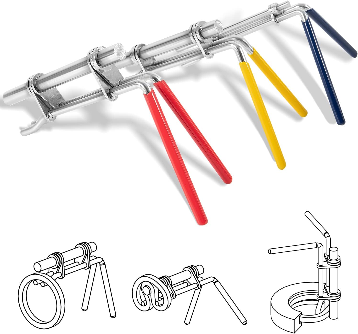 3 Pack Hydraulic Seal Installation Tools, Hydraulic Cylinder Piston Repair Seal Kit, U-Cup Rod Seal Installation Tool Kits Upgraded Seal Twistor Install Tool