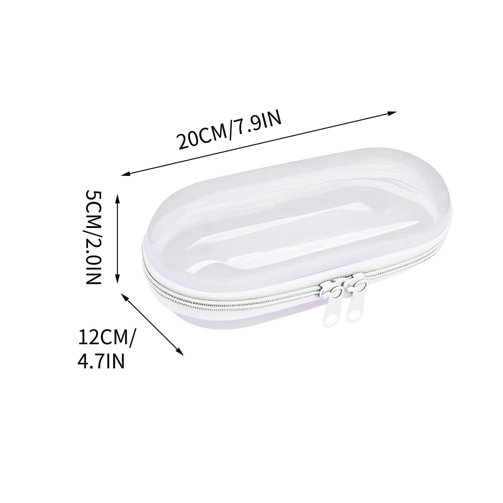 Pencil Pouch, Pencil Bags with Zipper, Pencil Case Pouch Storage Pens, Markers, Crayons Supplies White — image 3