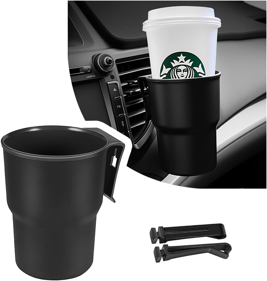 Hanging Cup Holder with 2 Kinds of Hooks,Multi-Function Car Cup Holder Organizer Car Trash Can on Air Vents or Car Window Cup Holder for Drinks,Glasses