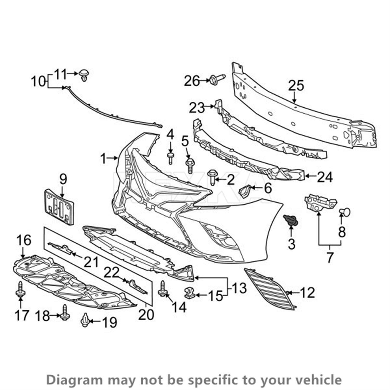 Rexka 30pcs Bumper Cover Radiator Support Splash Shield Wheel Opening Retainer Clips 90467-07220 for Toyota Lexus 4Runner C-HR Camry Corolla Highlander Mirai — image 5