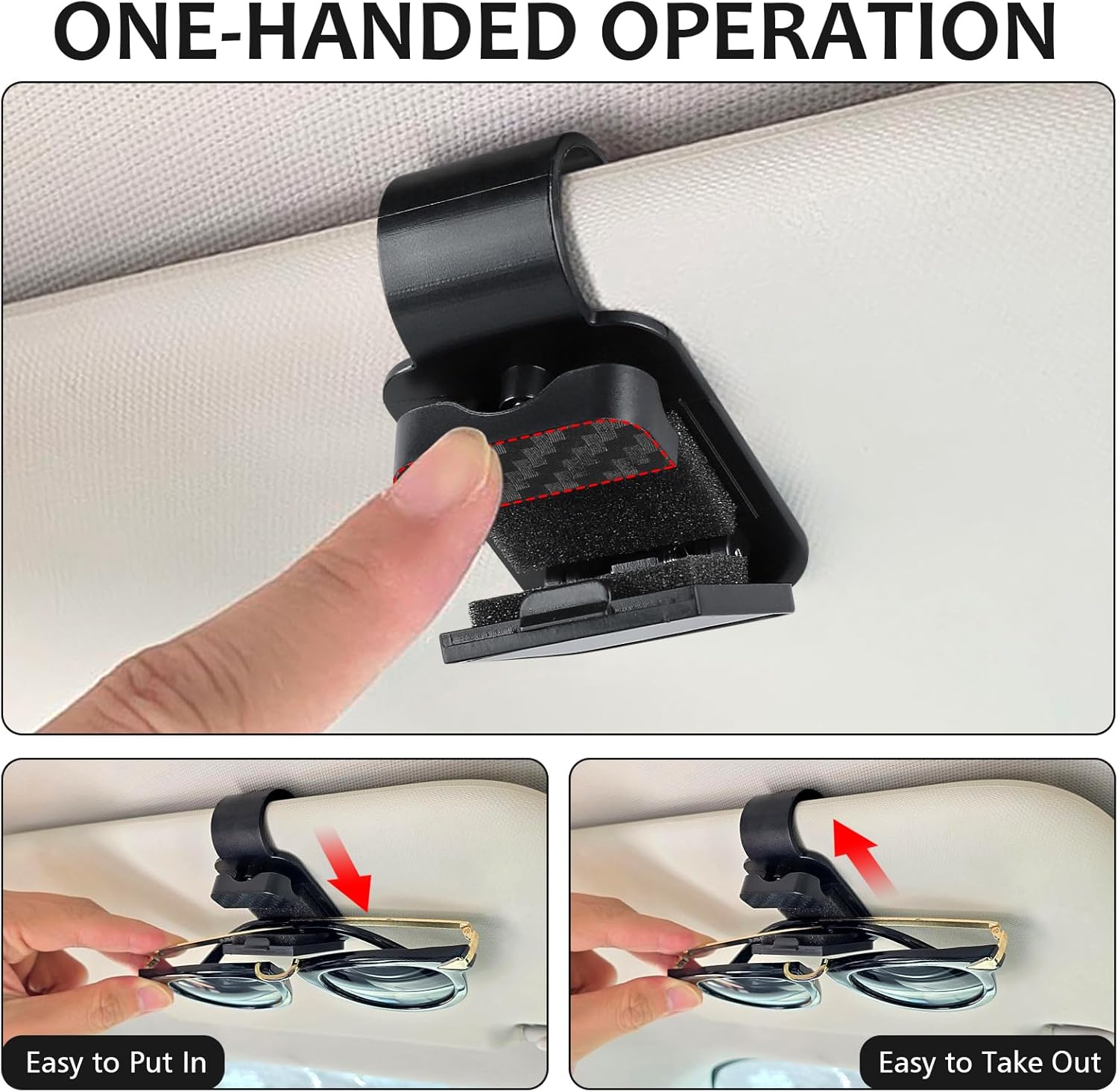 Sunglasses Holder for Car Sun Visor — image 4