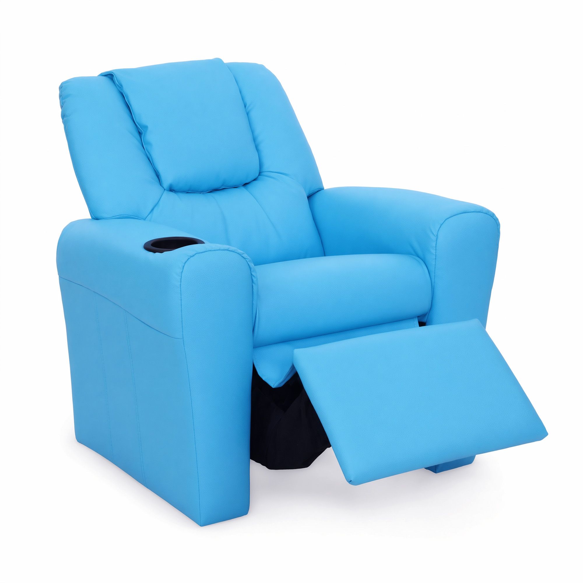 Keezi Kids Recliner Chair PU Leather Sofa Lounge Couch Children Armchair Blue โ image 3