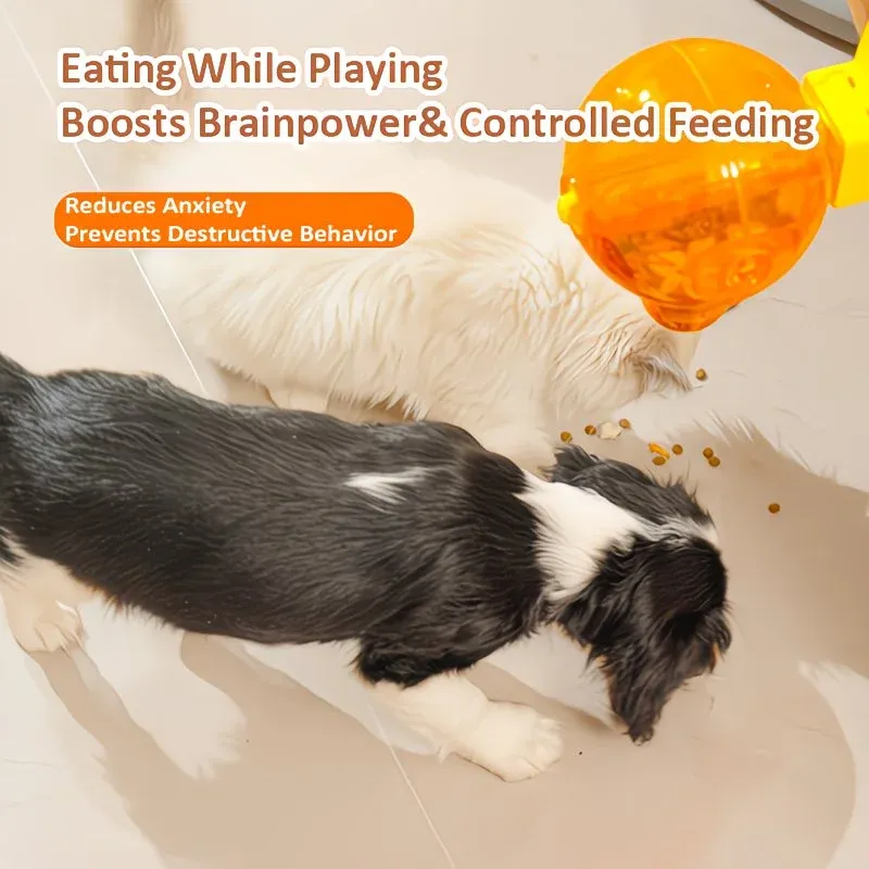 Pet Puzzle Spinning Feeder: 360° Slow Feeding Portion Control, Clip-On Installation, Eat While Playing/the little orange — image 4