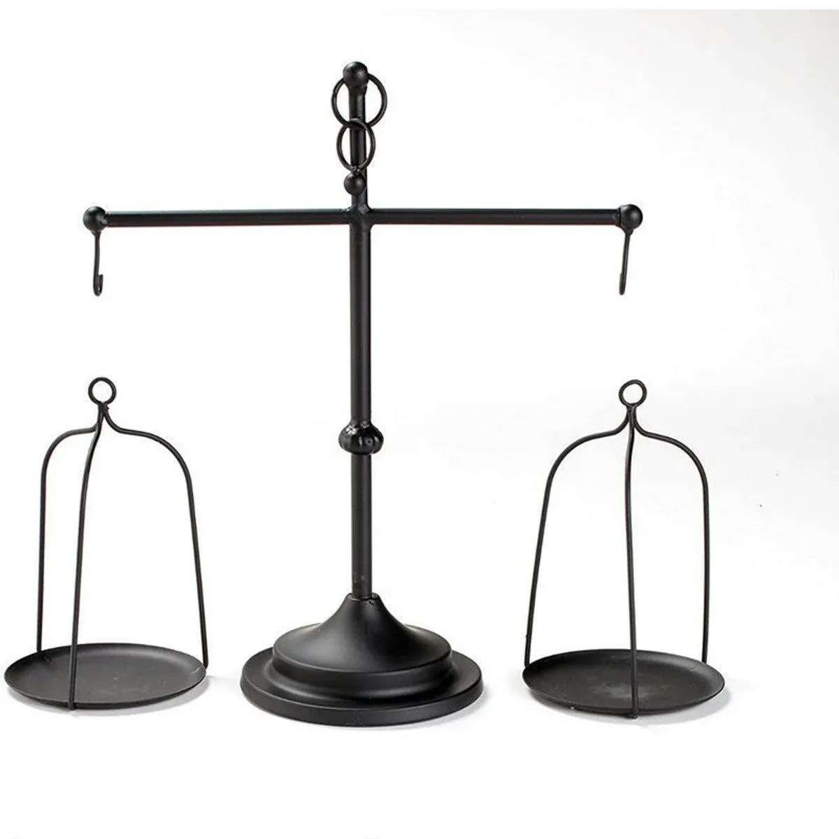 Black iron balance Scale candlestick decorative candle wedding Home Decor Gifts — image 2