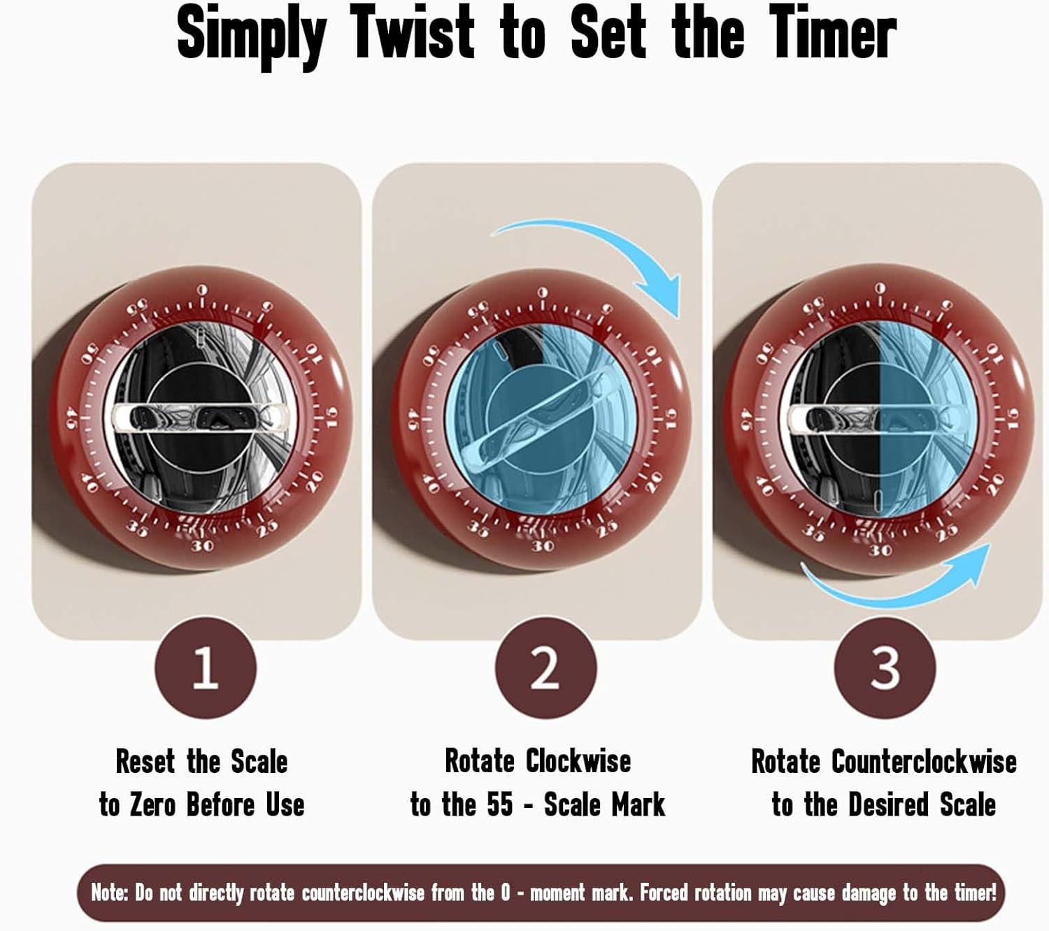 Magnetic Digital Kitchen Timer Matcha Green Countdown Up to 60 Minutes for Cooking Office Tasks and Studying — image 5