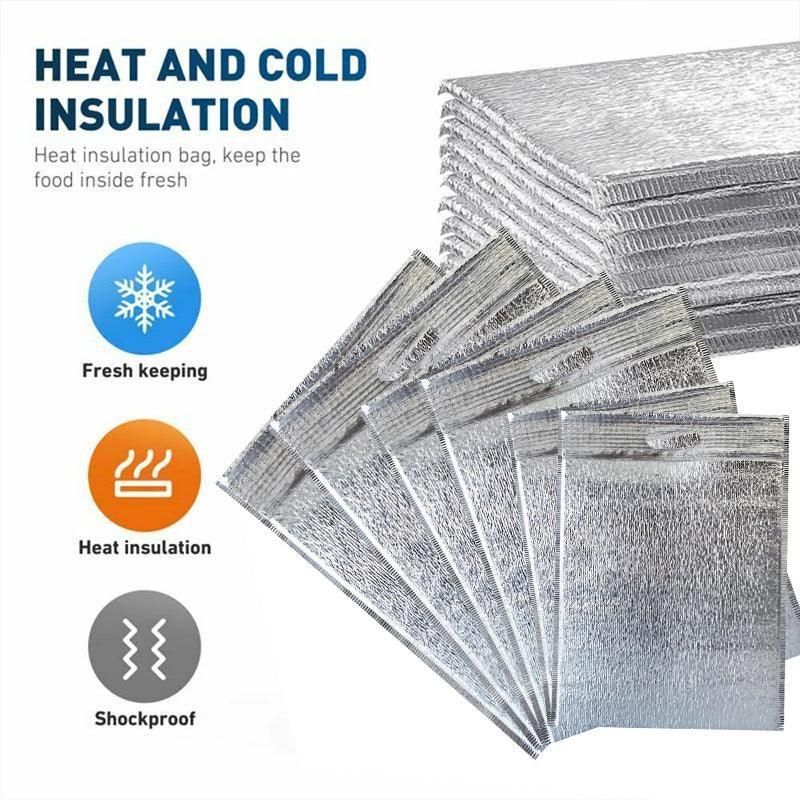 100Pcs Aluminum Foil Insulated Food Storage Bags for Thermal Cooling - 20 × 30CM-100PCS — image 6