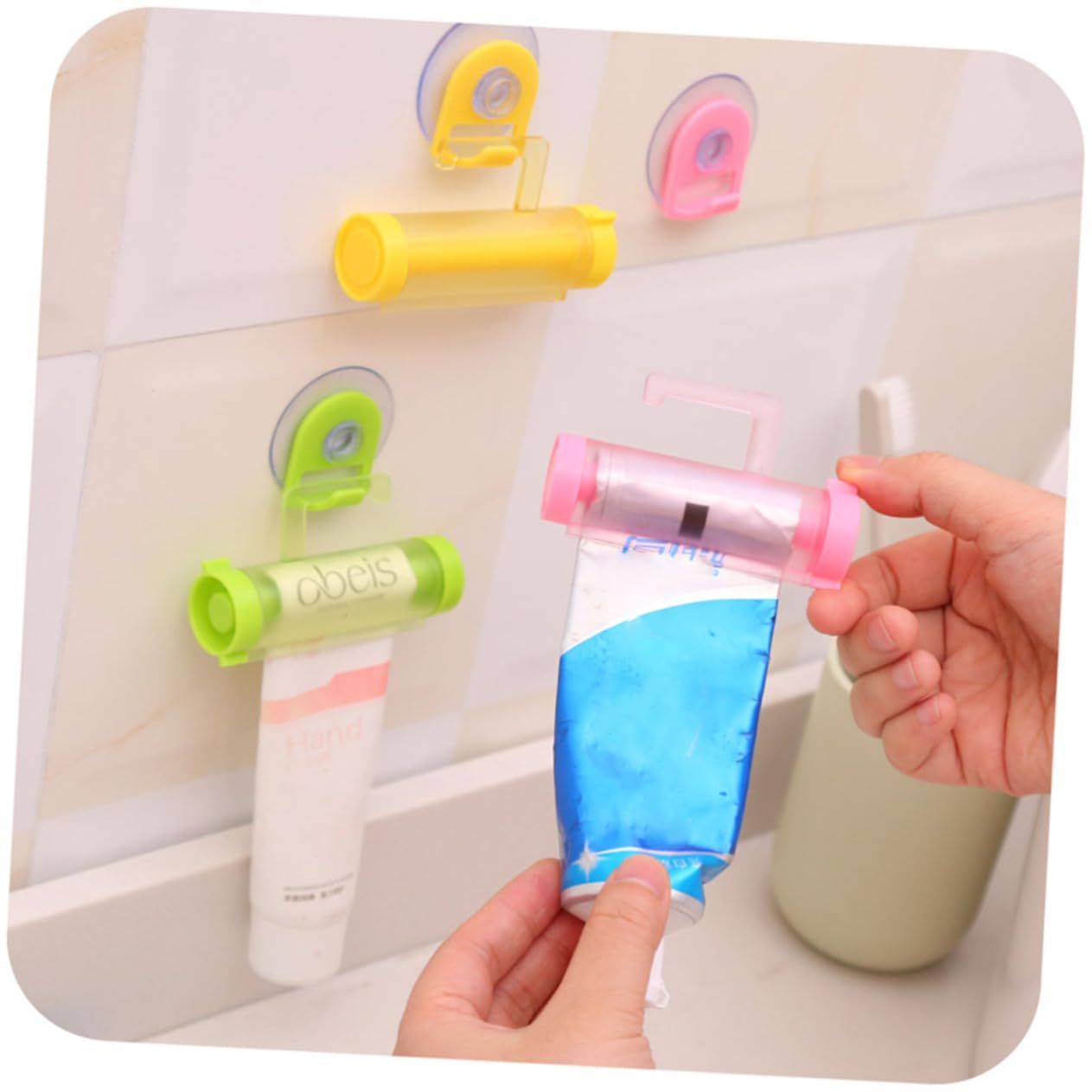 Toothpaste Squeezer Reusable Plastic Rolling Tube Toothpaste Dispenser Suitable for Cosmetics and Toothpaste 4Pcs Fashion — image 2