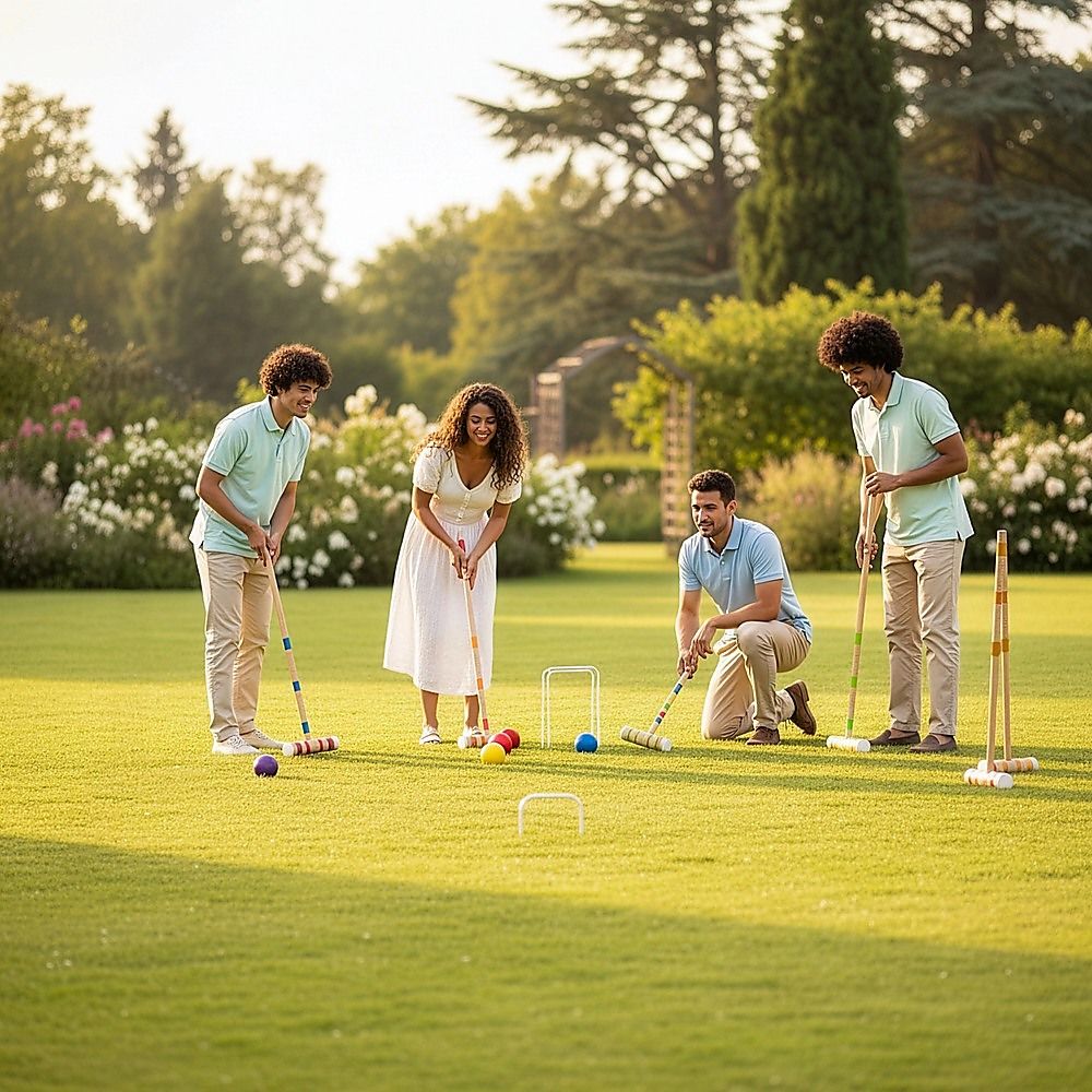 Croquet Set For Up To 6 Players Complete Outdoor Lawn Game Set For Family Gatherings And Events — image 2