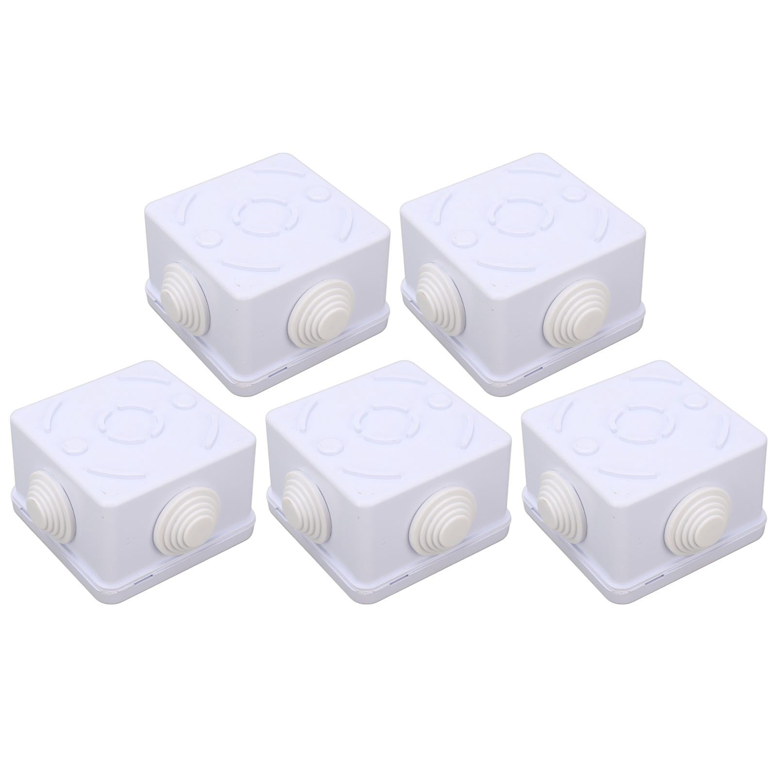 5Pcs Plastic Waterproof Cable Box with Rubber Plug IP55 Waterproof Plug Junction Wire Box โ image 2