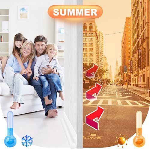2Pack Door Draft Stopper Weather Stripping Door Seal Under Door Sweep Block Cold Air Gaps Front Soundproof Draft Blocker for Bottom of Door Suitable — image 3