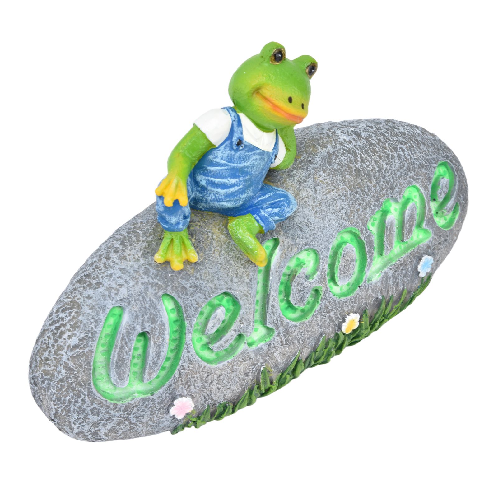 Welcome Frog Statue Luminous Garden Decor Resin Craftwork Patio Yard Lawn Animal Ornament for Indoor Outdoor — image 6