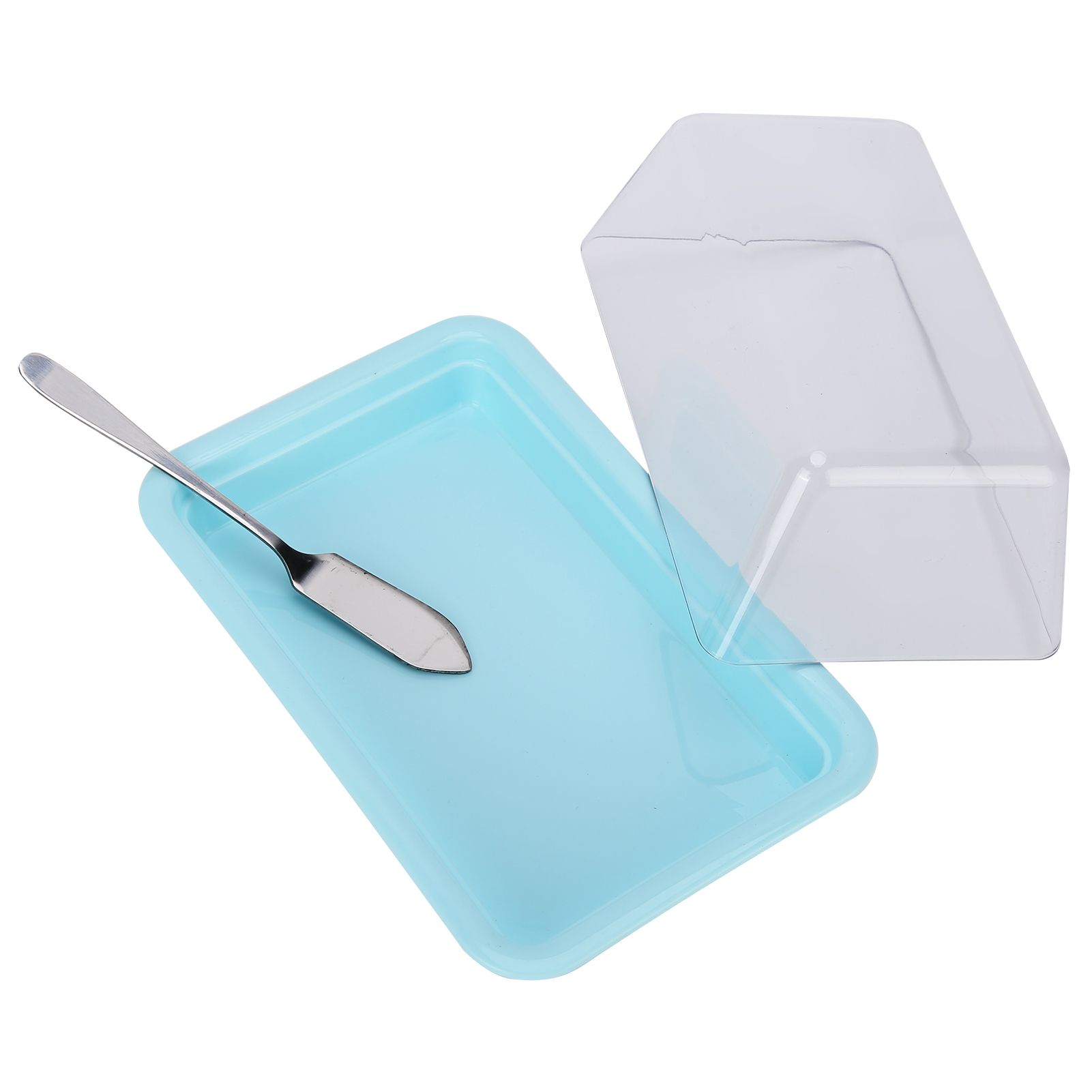Rectangular Butter Cutting Box with Lid Portable Butter Storage Box for Home KitchenBlue โ image 3