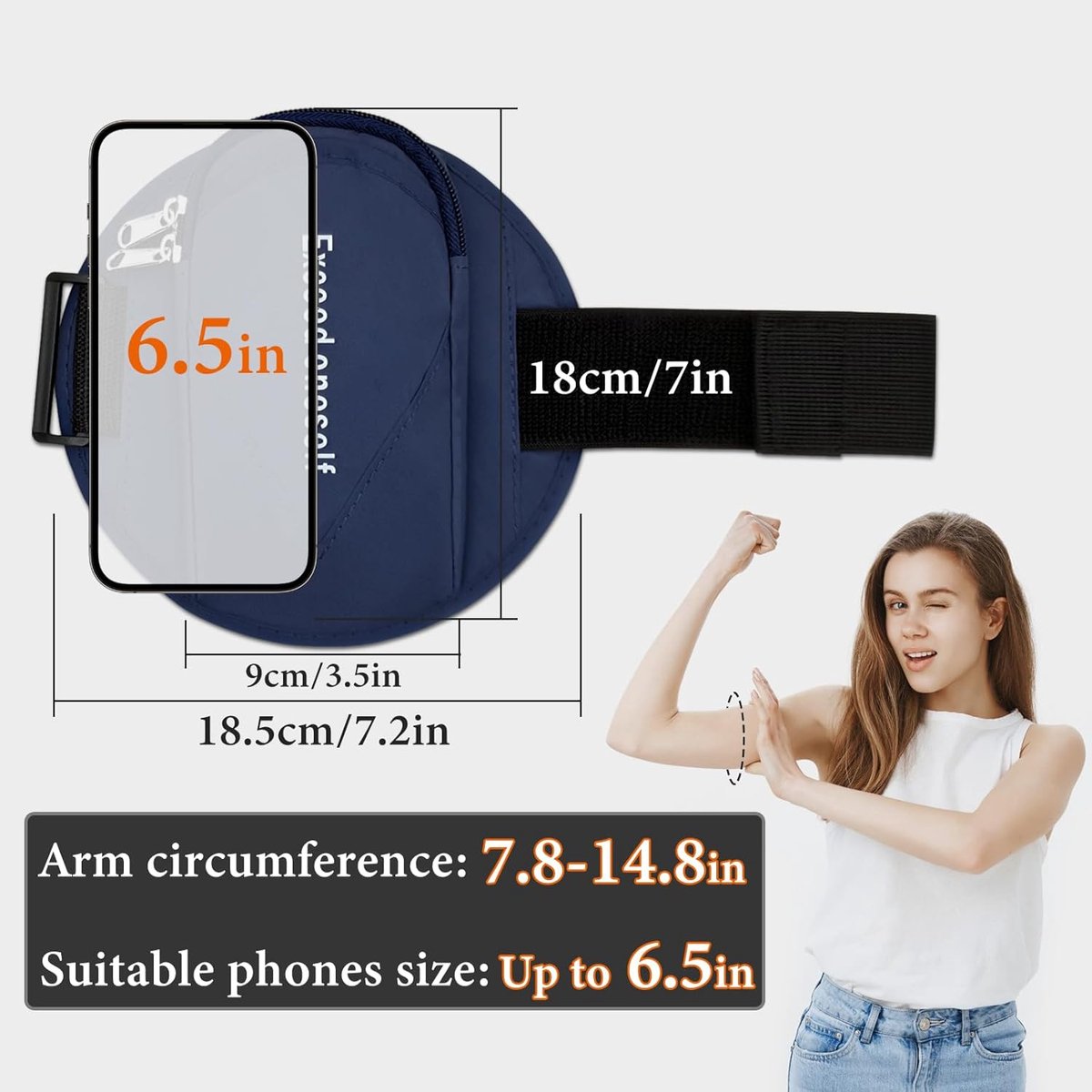 Sports Bag - Running Armband - Phone Holder for Running - Reflective Sports Accessories - With Adjustable Shoulder Strap - Suitable for Running, Camping and — image 2
