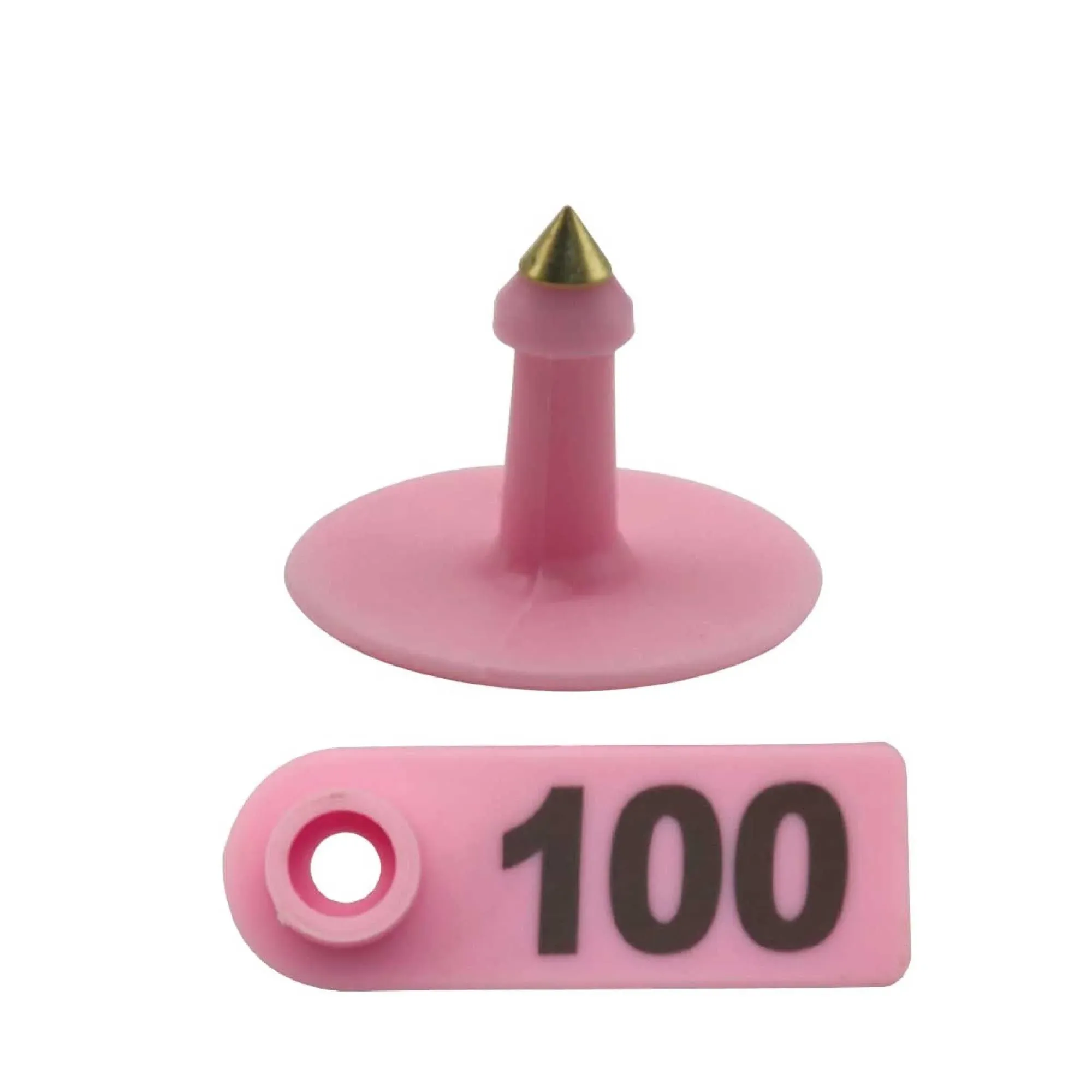 1-100 Cattle Number Ear Tag 5 × 2cm Set - Mini Pink Cow Sheep Pig Livestock Label — image 2