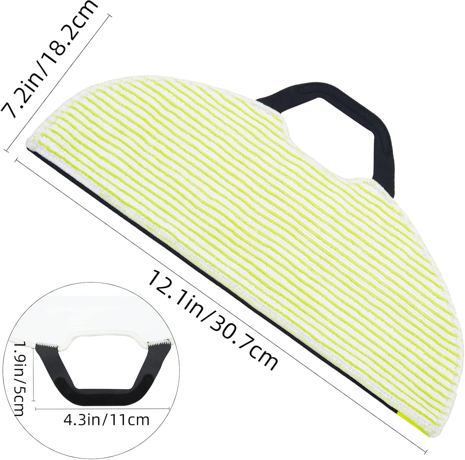6 Pack Mop Pad or Shark AV2610WA / RV2620WD / RV2610WA / RV2410WD Robot Vacuum, Microiber Sonic Mopping Pad Replacement Accessory — image 2