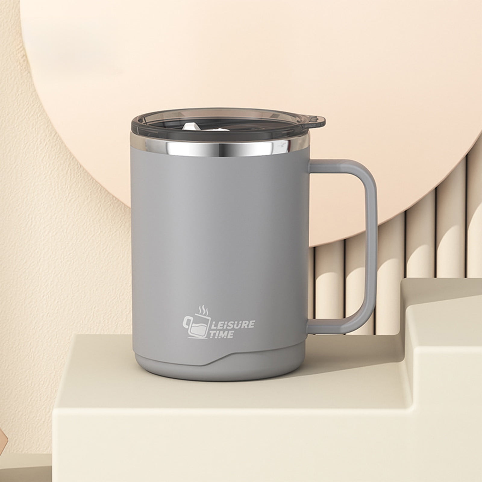 Insulated Coffee Mug with Handle & Lid - 17oz Stainless Steel Travel Tumbler, Double Wall Vacuum (Black) by 02_【Limited Time Offer】 Upgraded Double-Wall — image 6