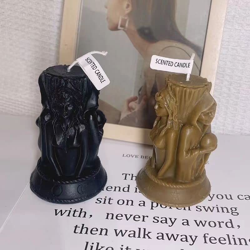 Goddess Candle Making Mold Handmade soap Chocolate DIY Candle Making Plaster Cement Resin Drop Glue Mold Crafts Silicone Mold — image 3