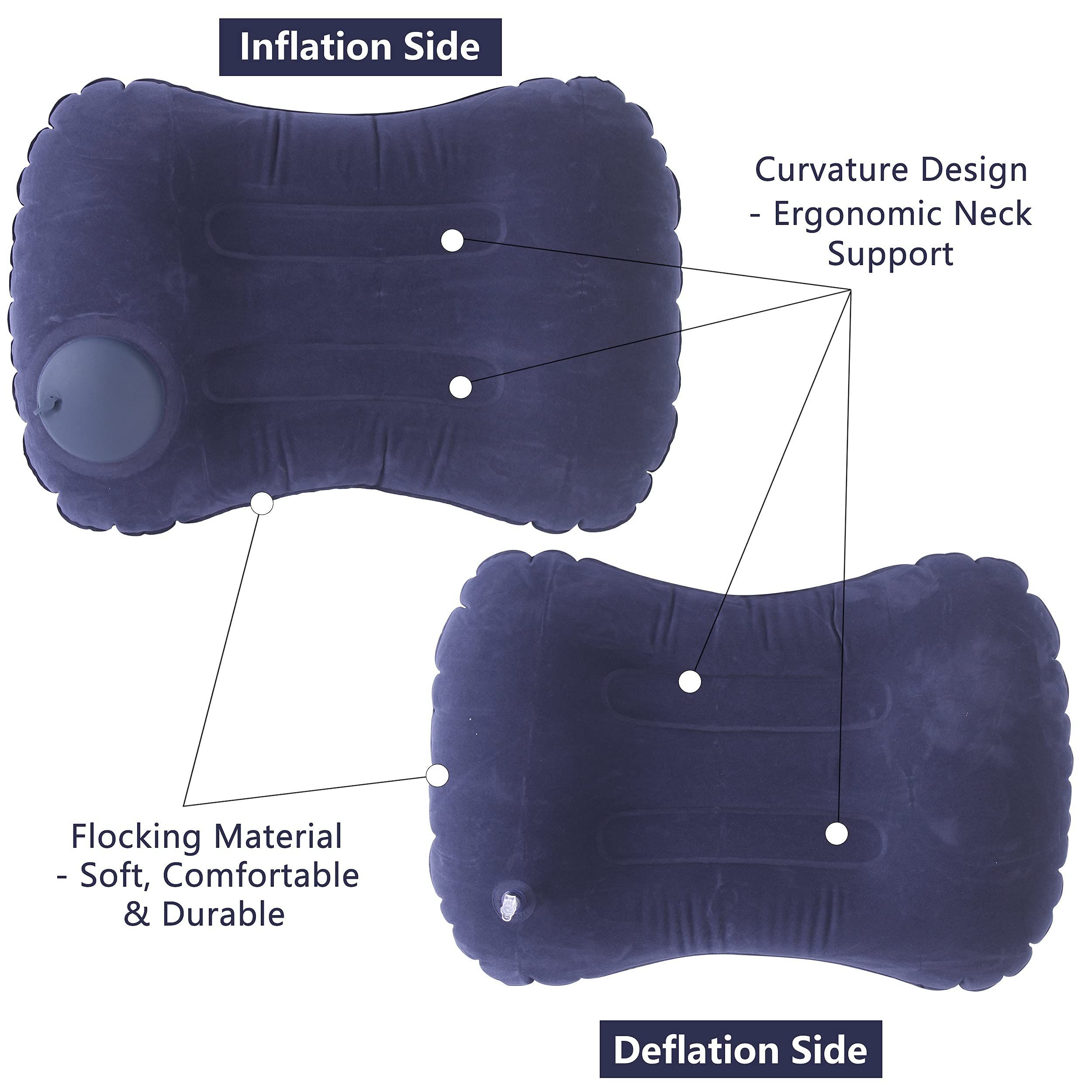Ultralight Inflatable Camp Pillow - Compressible, Compact, Comfortable, Ergonomic Pillow for Neck & Lumbar Support While Camping — image 4