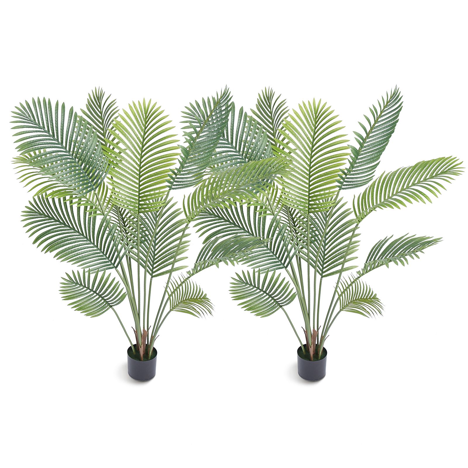 Artificial Palm Tree, 1.5m Tall Faux Plant, Secure PE Material & Anti-Tip Tilt Protection Low-Maintenance Plant, Lifelike Green Fake Tree for Home Office