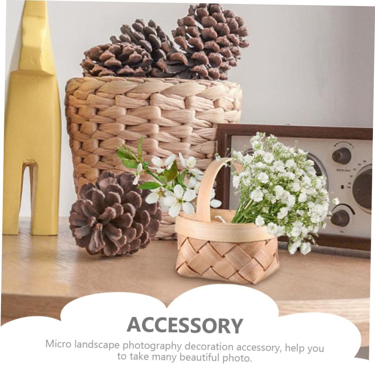 12pcs Mini Basket Mini Picnic Baskets Mini Accessories Mini Willow Baskets Woven Baskets Party Favor Household Candy Basket โ image 2