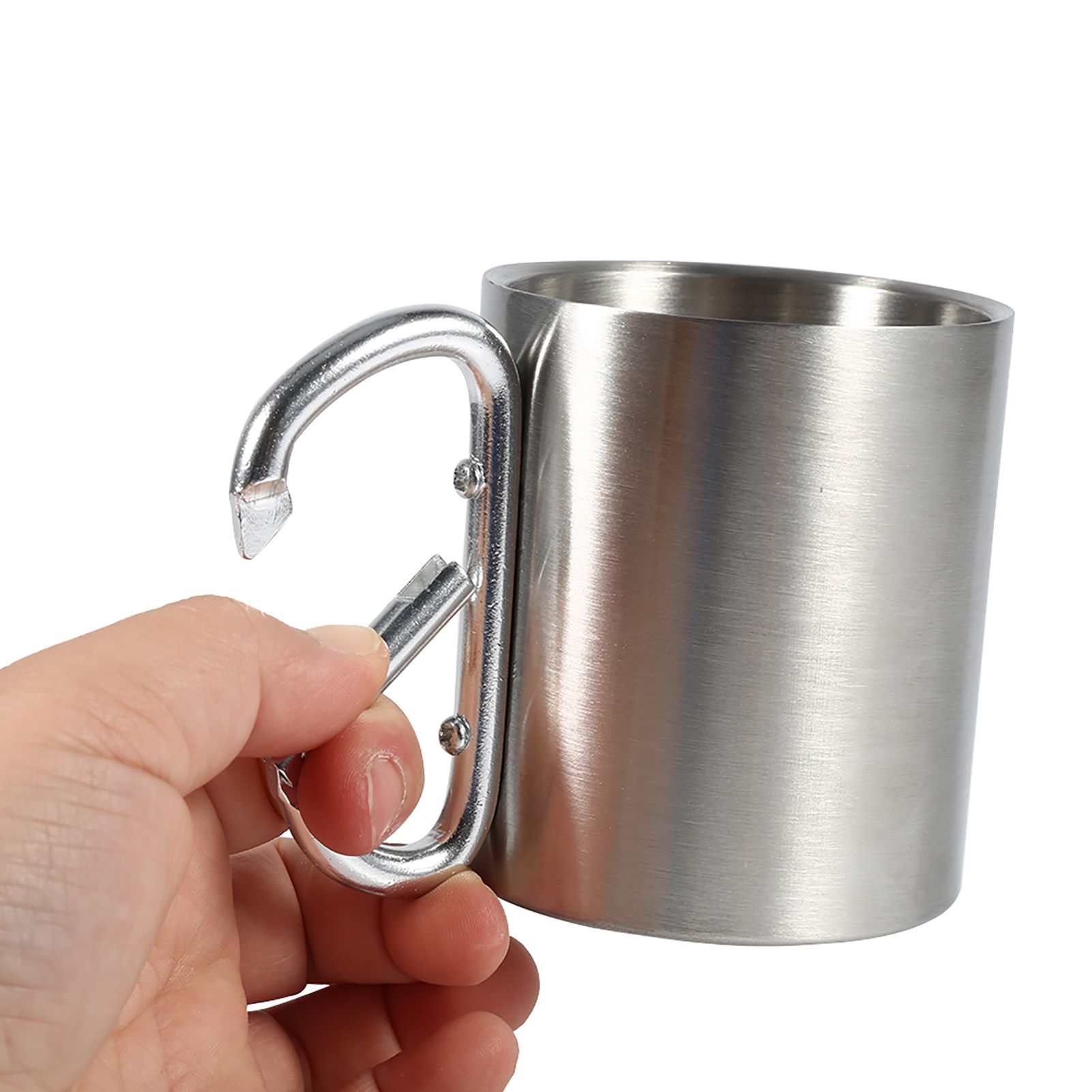 Stainless Steel Portable Mug Travel Camping Hiking Outdoor Sports Water Cups With Handle โ image 3