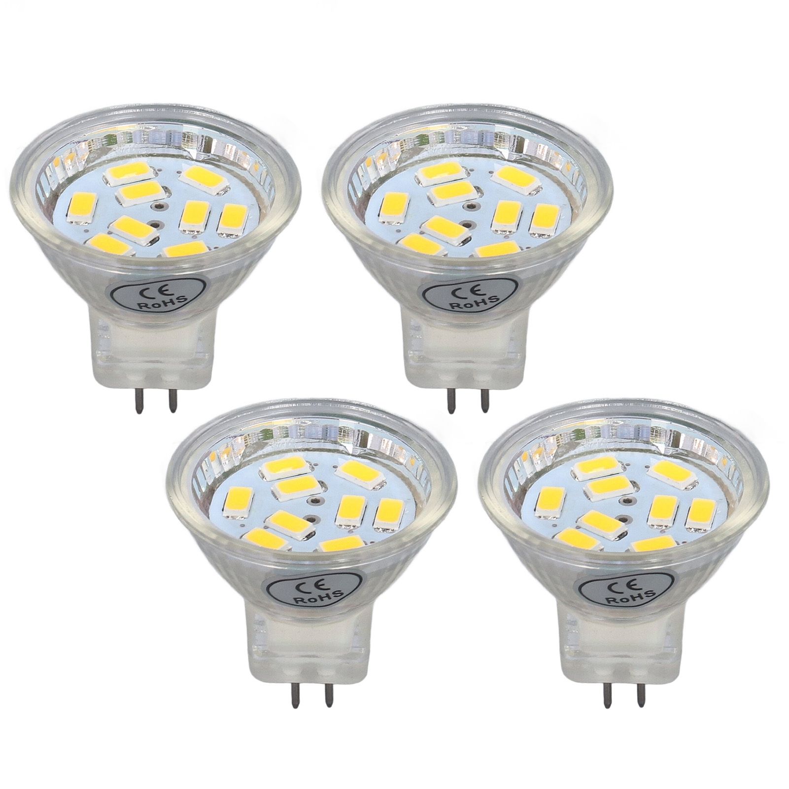 4Pcs MR11 LED Bulb 3W 300lm Bulb with 9 Beads Double Pin Base for Spotlight Landscape LampWarm White Light — image 5