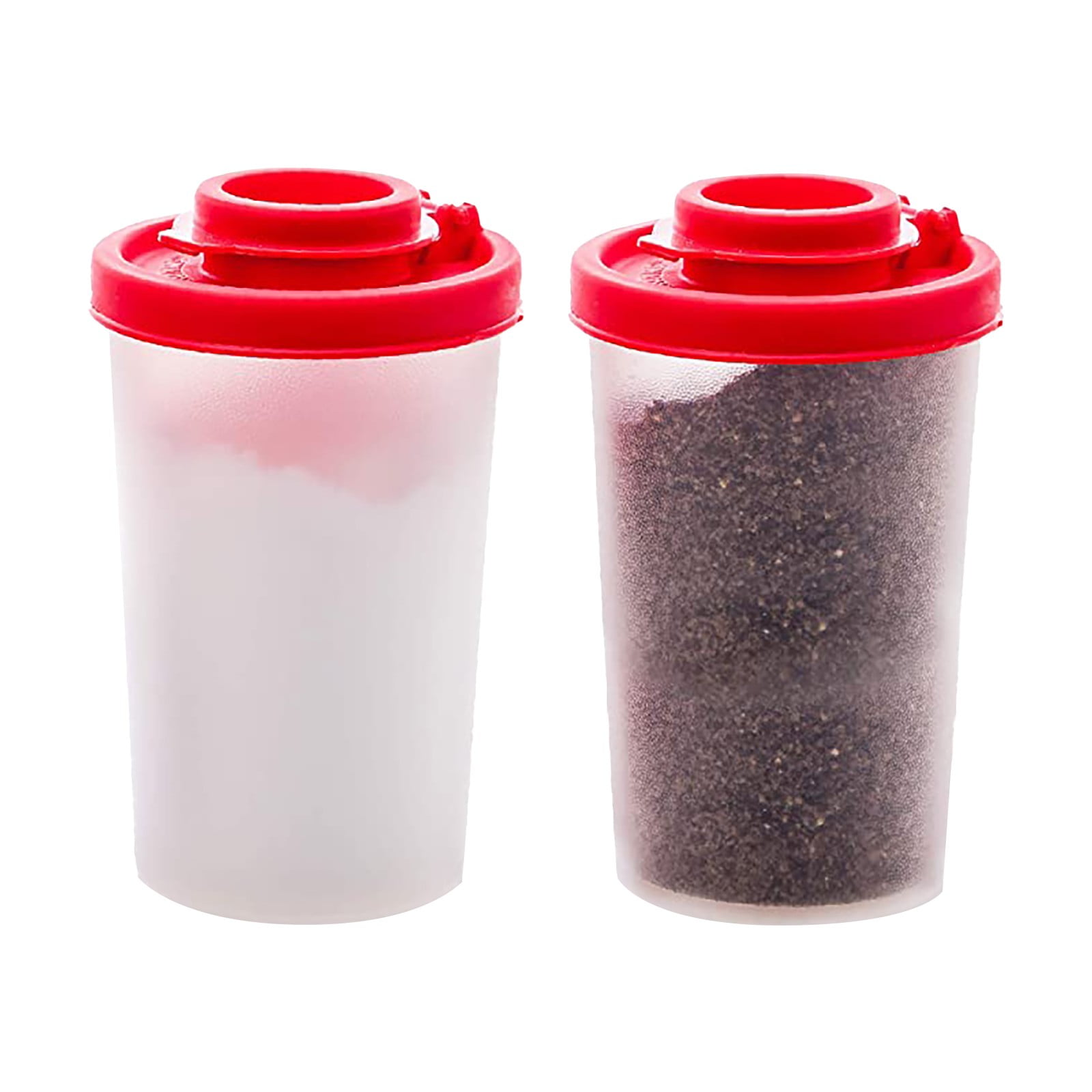 4 Pieces Salt And Pepper Shakers Moisture Proof, Plastic Salt Shakers, Salt Shaker To Go Camping Picnic Outdoors Kitchen Lunch Boxes, Red โ image 5
