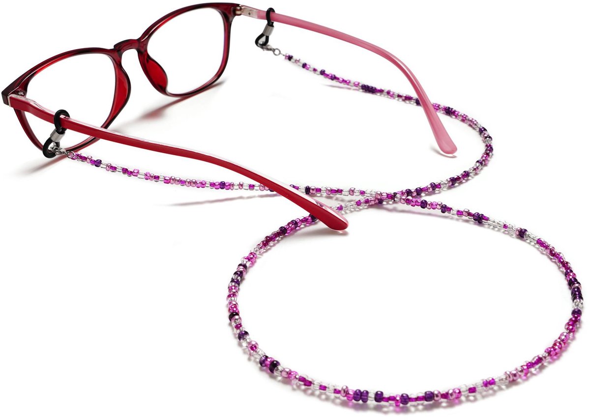 4 pieces - Glasses cord - Glasses chain - Sunglasses cord - Glasses chain - Glasses strap - 70CM - color - for men women - man-made pearl - Glasses Accessory โ image 3
