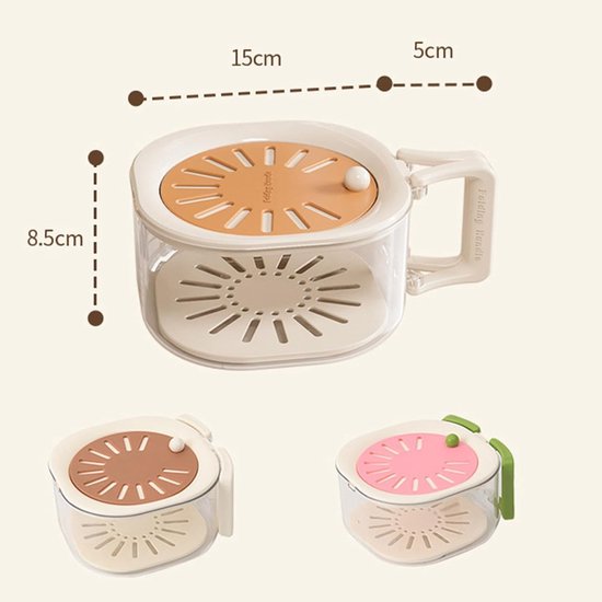Multifunctional Fruit Washing Basket with Colander and Lid - 2-in-1 Drain Basket & Fruit Colander - Suitable for Kitchen, Refrigerator, Picnic and Camping — image 6
