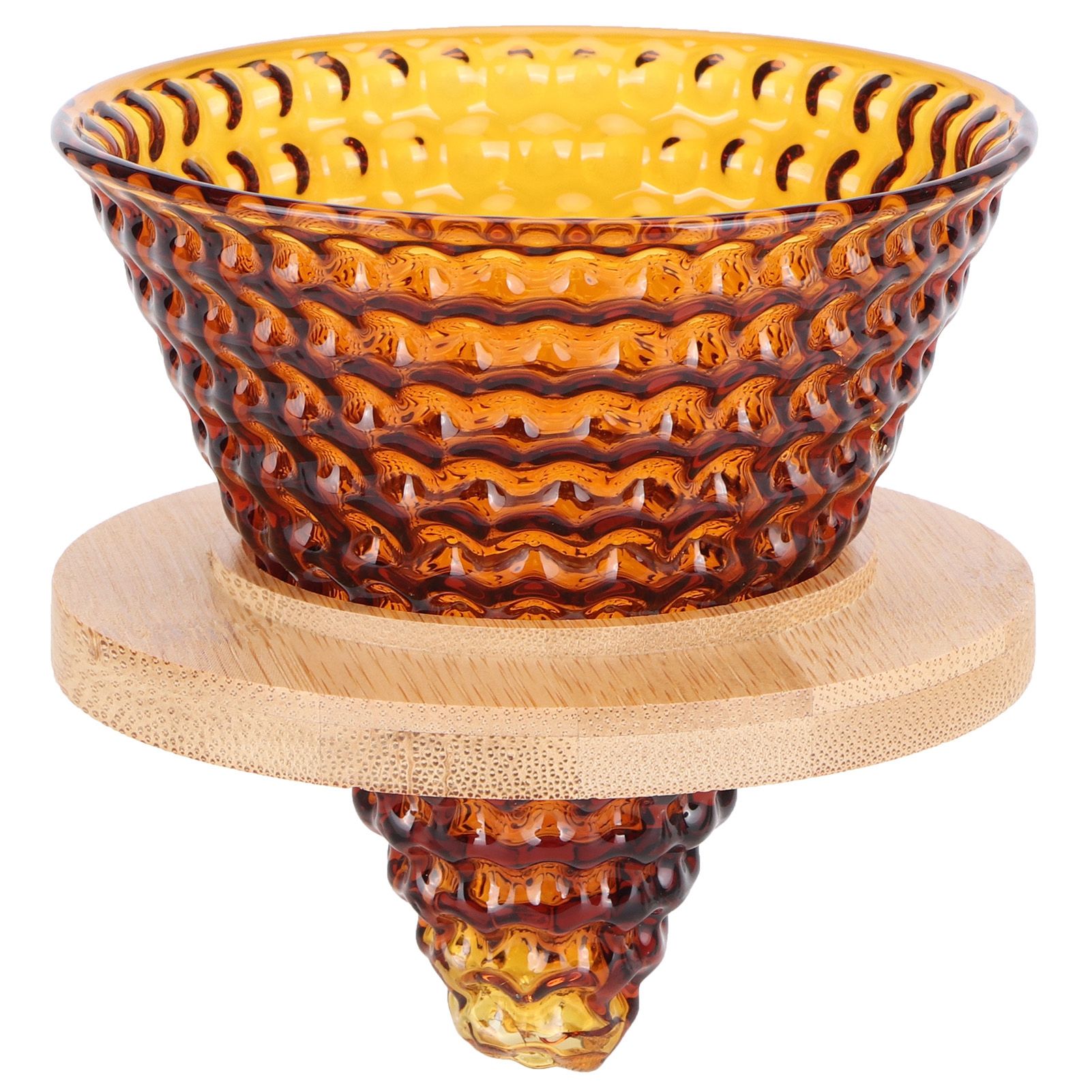 Coffee Pot Filter reusable glass Coffee Dripper Funnel Kettle Brewer AccessoriesBrown — image 3