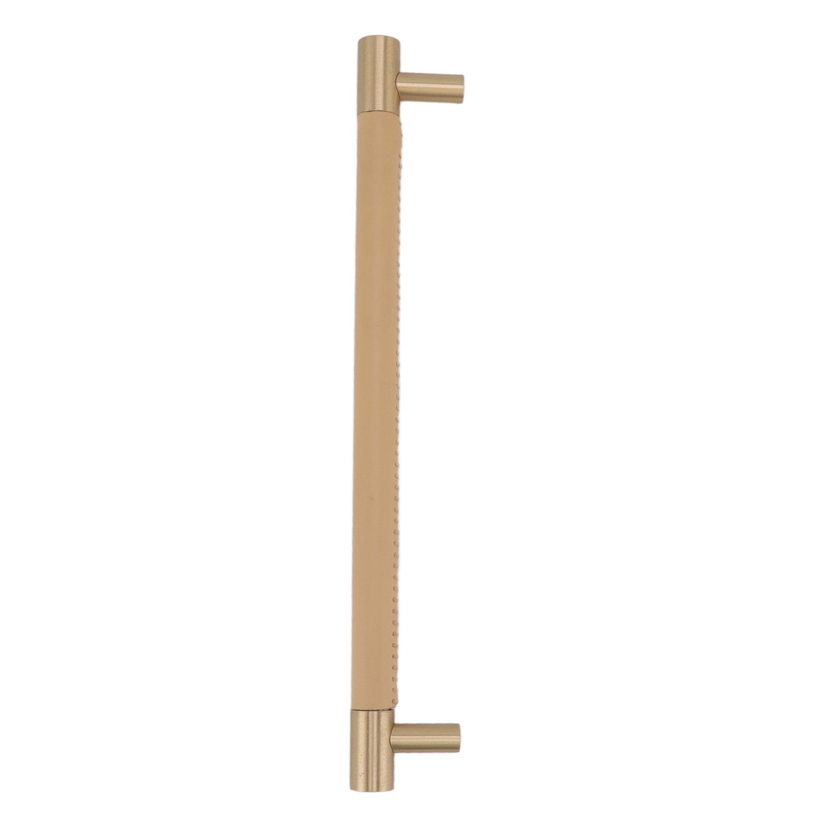 Cabinet Door Handle 224MM Hole Pitch Leather Brass Light Luxury Cupboard Bar Pull Handle for Home Wardrobe Drawer Beige โ image 5