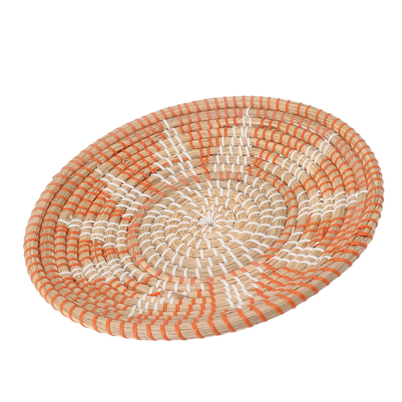 Round Grass Wall Ornaments 35cm Diameter Hand Knitting Hanging Woven Wall Baskets for Living Room Kitchen Style 1 โ image 5