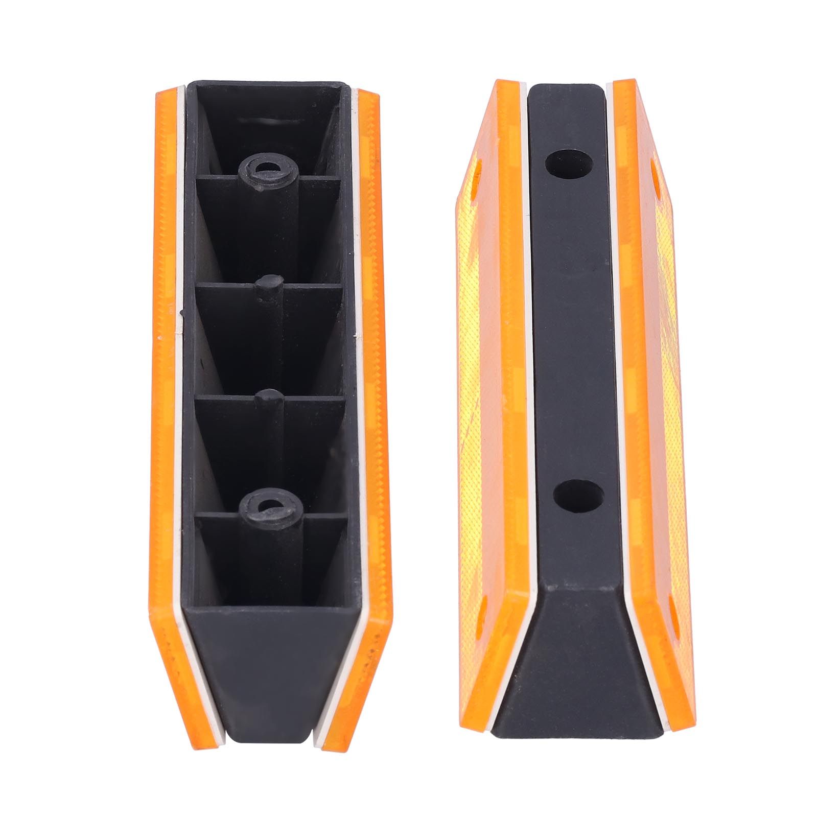 2PCS Rectangle Reflective Sign Road Stud Marker for Highway Traffic Warning Facilities(YellowYellow ) — image 6