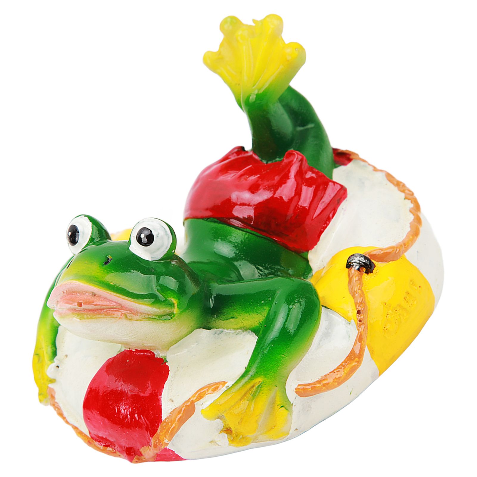 Frog Pond Ornaments Resin Colorfast Easy Float Water Floating Frog Garden Statue for Home Garden Yard Swimming Ring Frog โ image 6