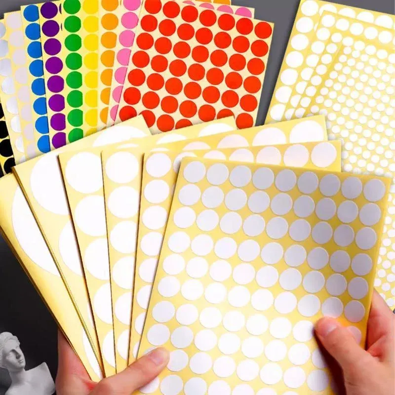 8/13/25/50mm Colour Sticker Dots Adhesive Round Labels Circular Scrapbooking Green - 13mm 132 Dots - 1 Sheet โ image 4