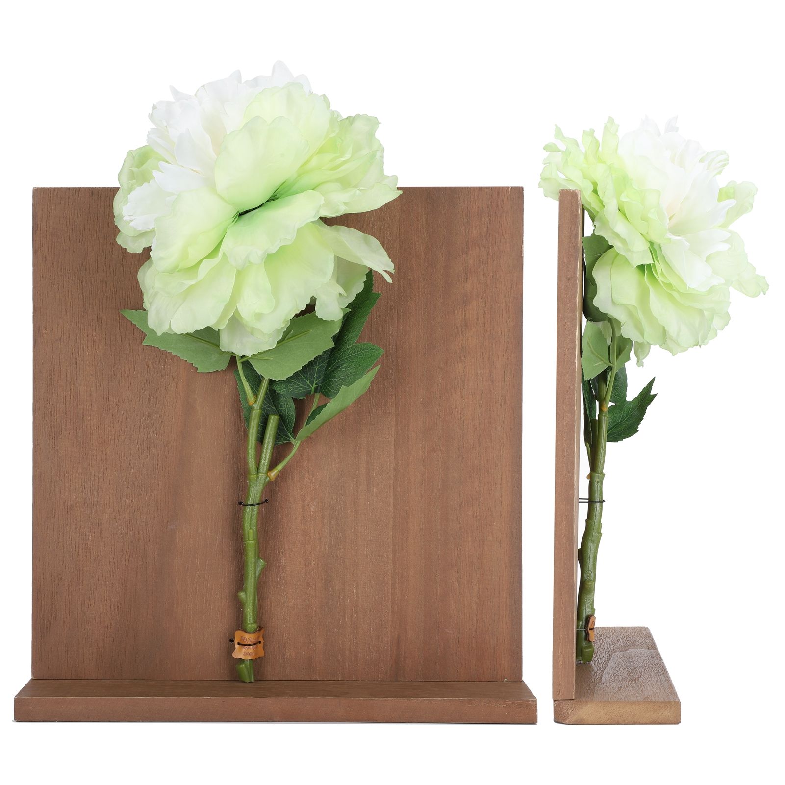 Artificial Flower Hanging Ornaments with Wood Board Indoor Living Room Bedroom Wall Decorations — image 6