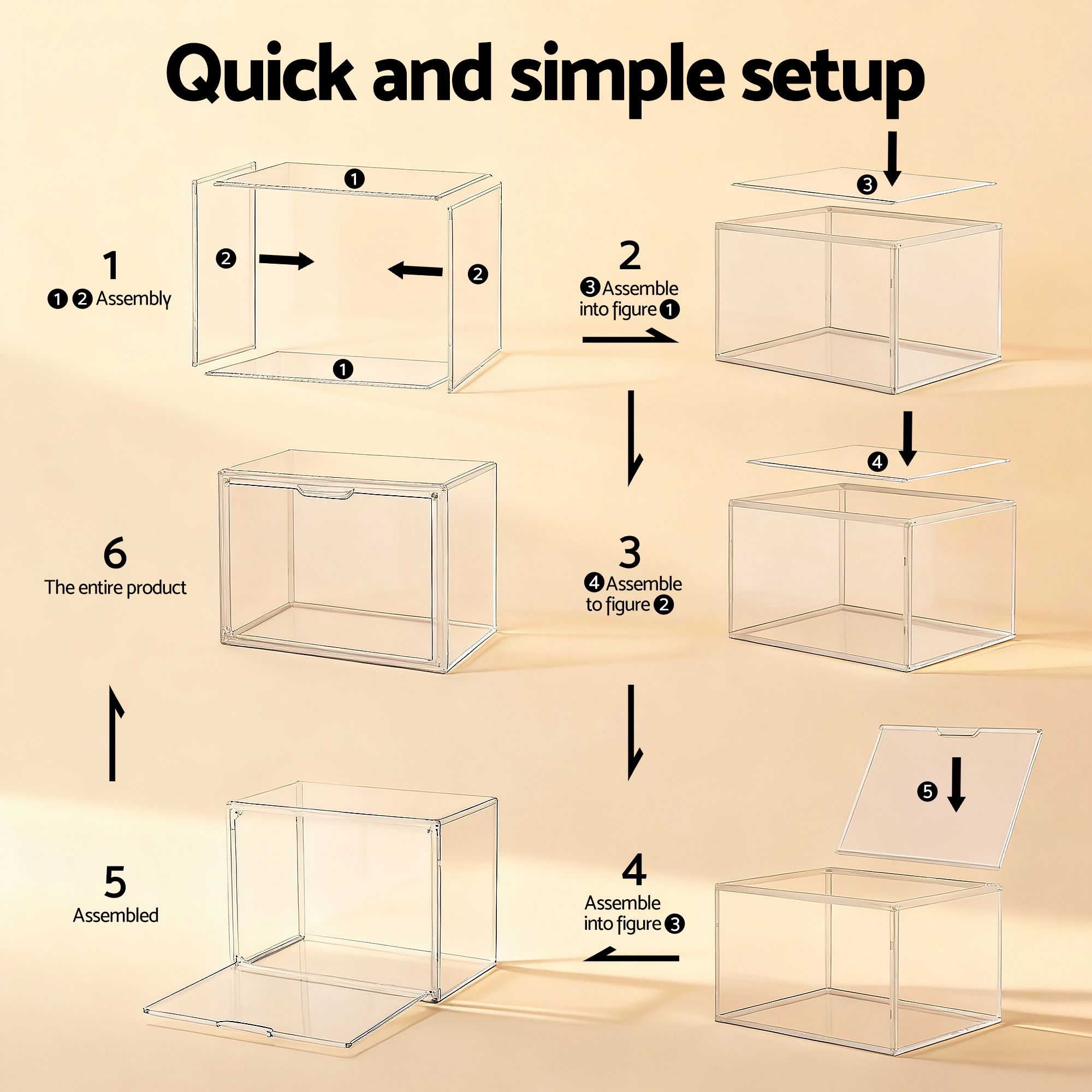 Artiss Clear Acrylic Display Case Box 2 Pack For Toys 54cm — image 6