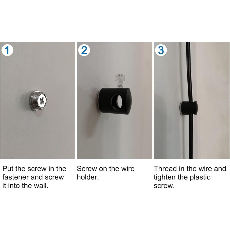 Chandelier Lighting Hook, 6 pcs Hanging Lighting Hooks For Chandelier Ceiling Lights Cable (Black) — image 4
