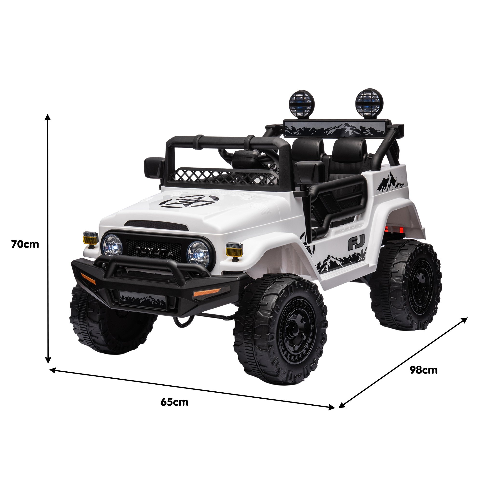Kahuna Authorized Toyota Electric Kids Ride-on Car Fj Cruiser - White — image 4