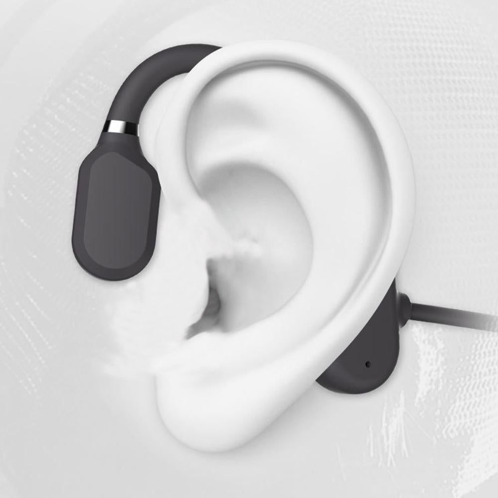 Bone Conduction Headphones Bluetooth 5.0 Wireless Sports Earphones Lightweight Ear Hook -Black โ image 4