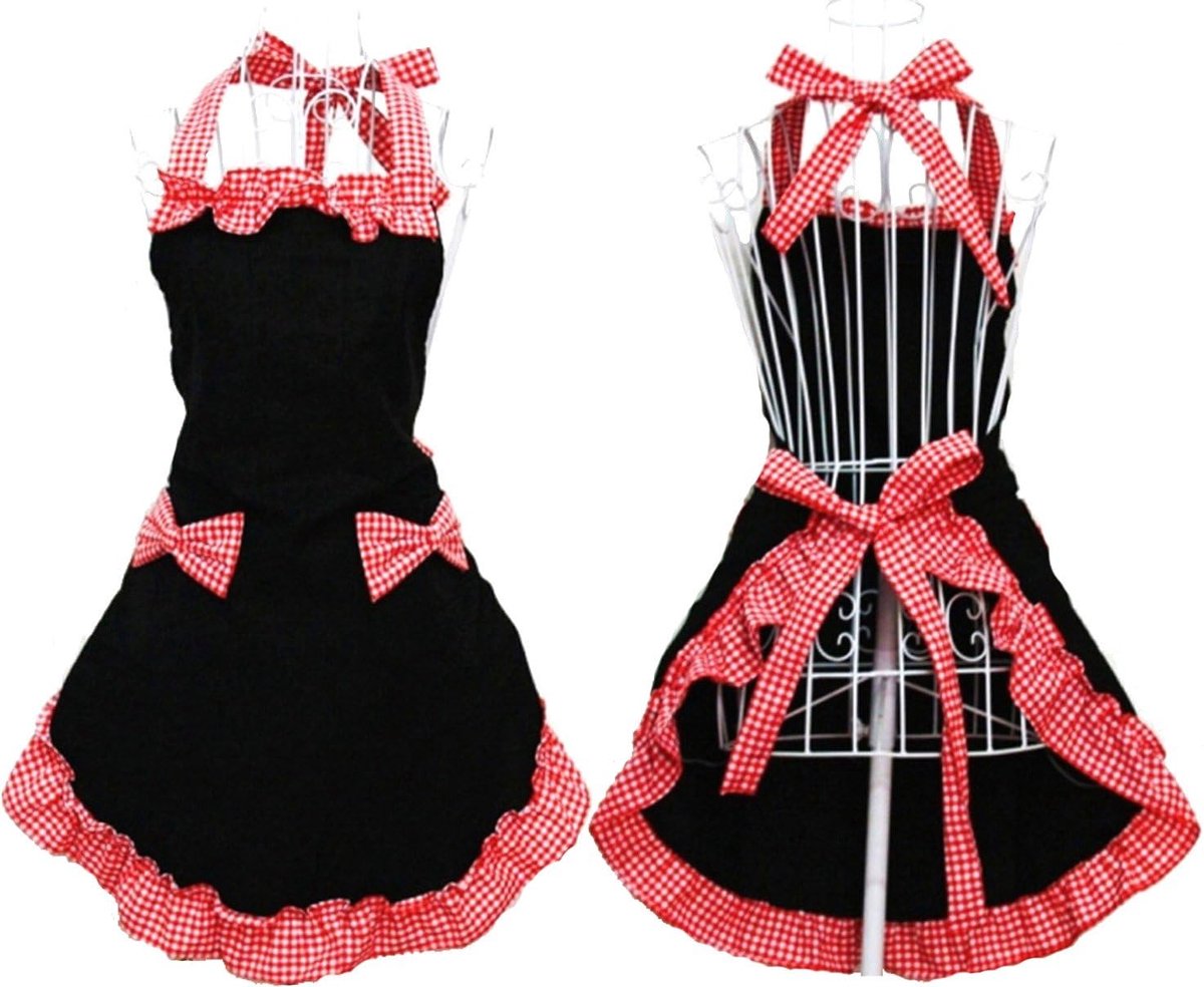 Kitchen Apron - Catering Apron - Pottery Apron - BBQ Apron - Painting Apron - Carpenter's Apron - flirty vintage aprons for womanhood girls with pockets as a — image 2