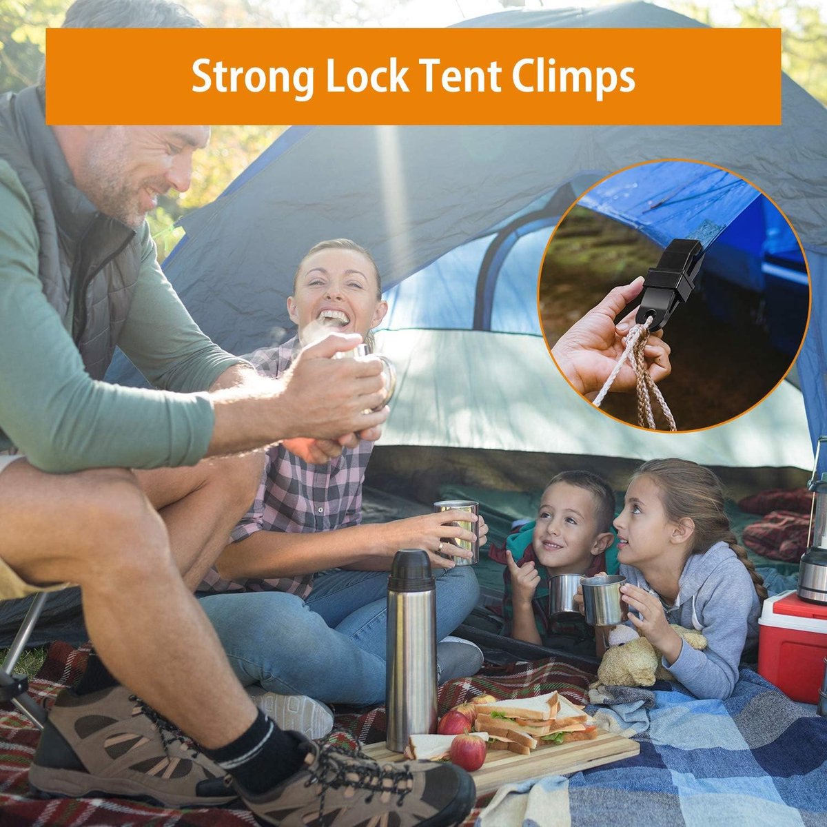 20 pieces - Tent clamps - Tarpaulin clips - tent clip awning clip - camping awning clip - crocodile clips - tarpaulin clip - for swimming pools — image 3
