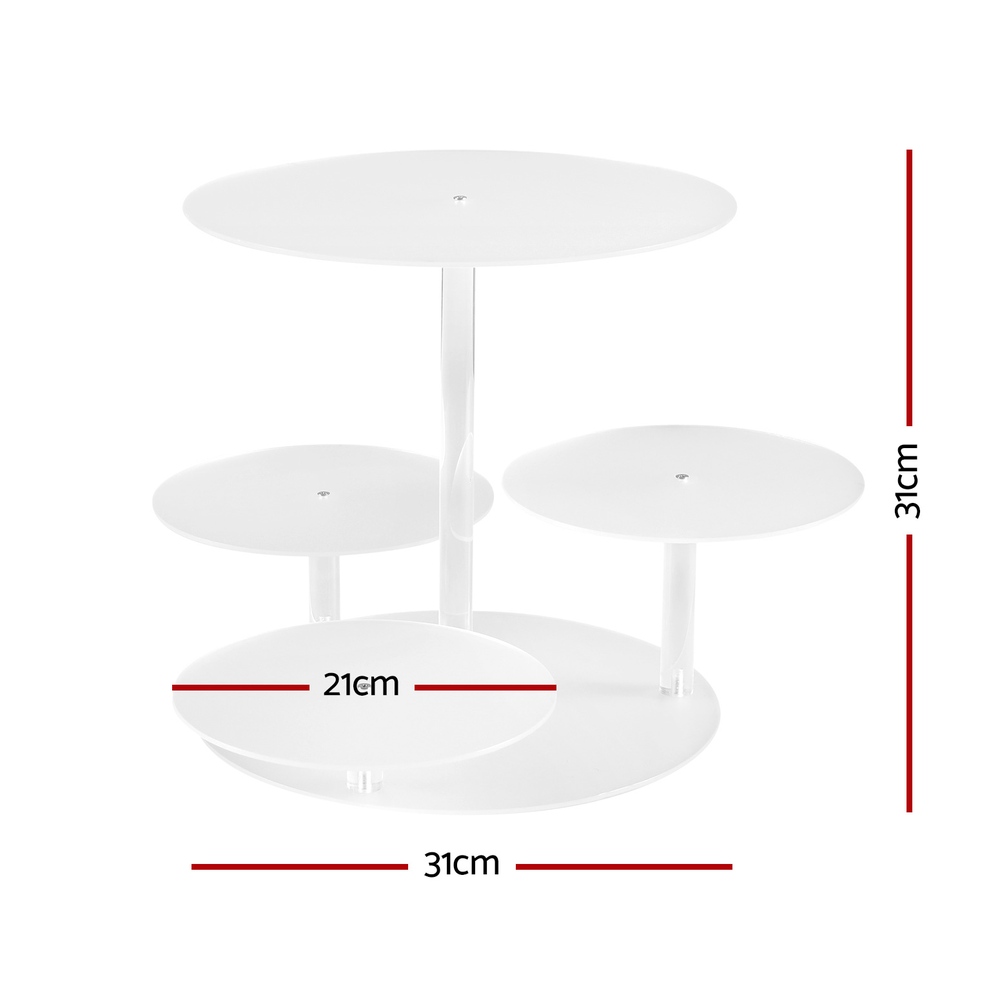 5-Star Chef Cake Stand 5 Tiers Acrylic Holder Display Round Clear Wedding Party โ image 2