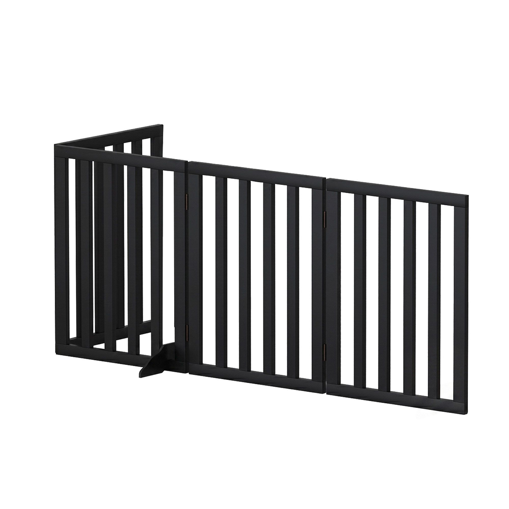 i.Pet Dog Gate Playpen Enclosure 4 Panels Pet Door Fence Wooden Play Pen Stair — image 3