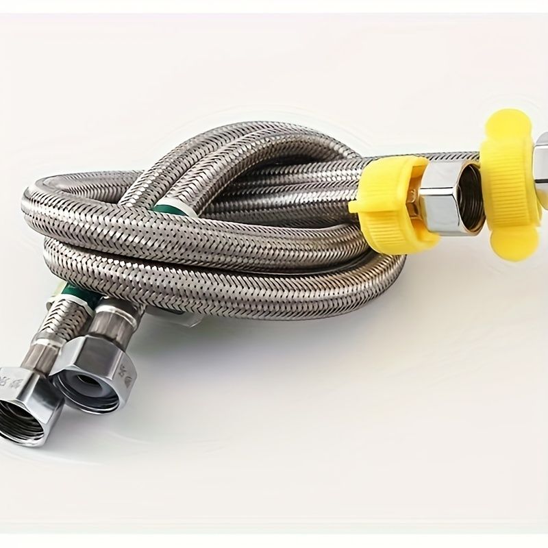 [Flexible Braided Hose] Flexible Zinc Alloy Braided Hose - 30cm/40cm/50cm/60cm with Brass Fittings, Safe for Outdoor Gardening, Car Washing & Pet Areas — image 3
