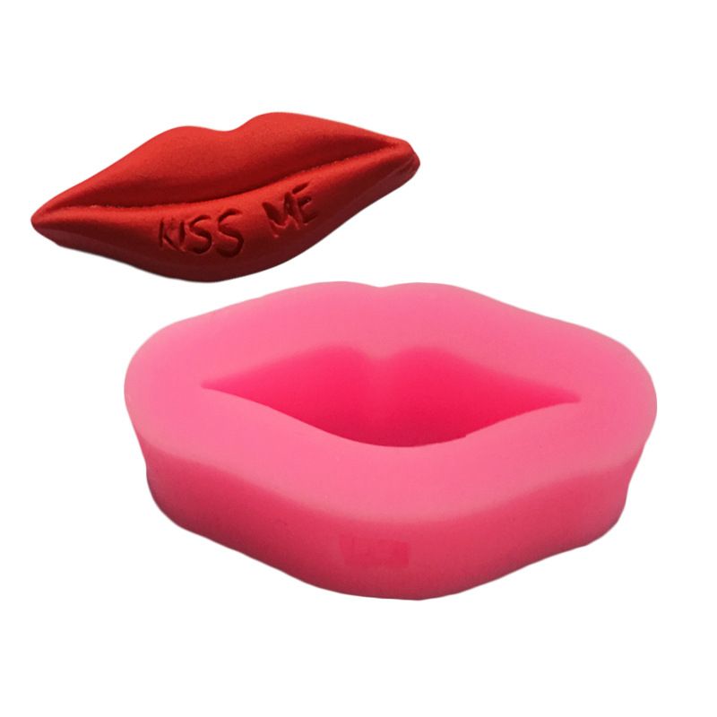Red Lip Shape Sugar Cake Mold Fondant Cake Food Grade Silicone Mould Baking Tool Sugar Mold Chocolate Fondant Mold Chocolate