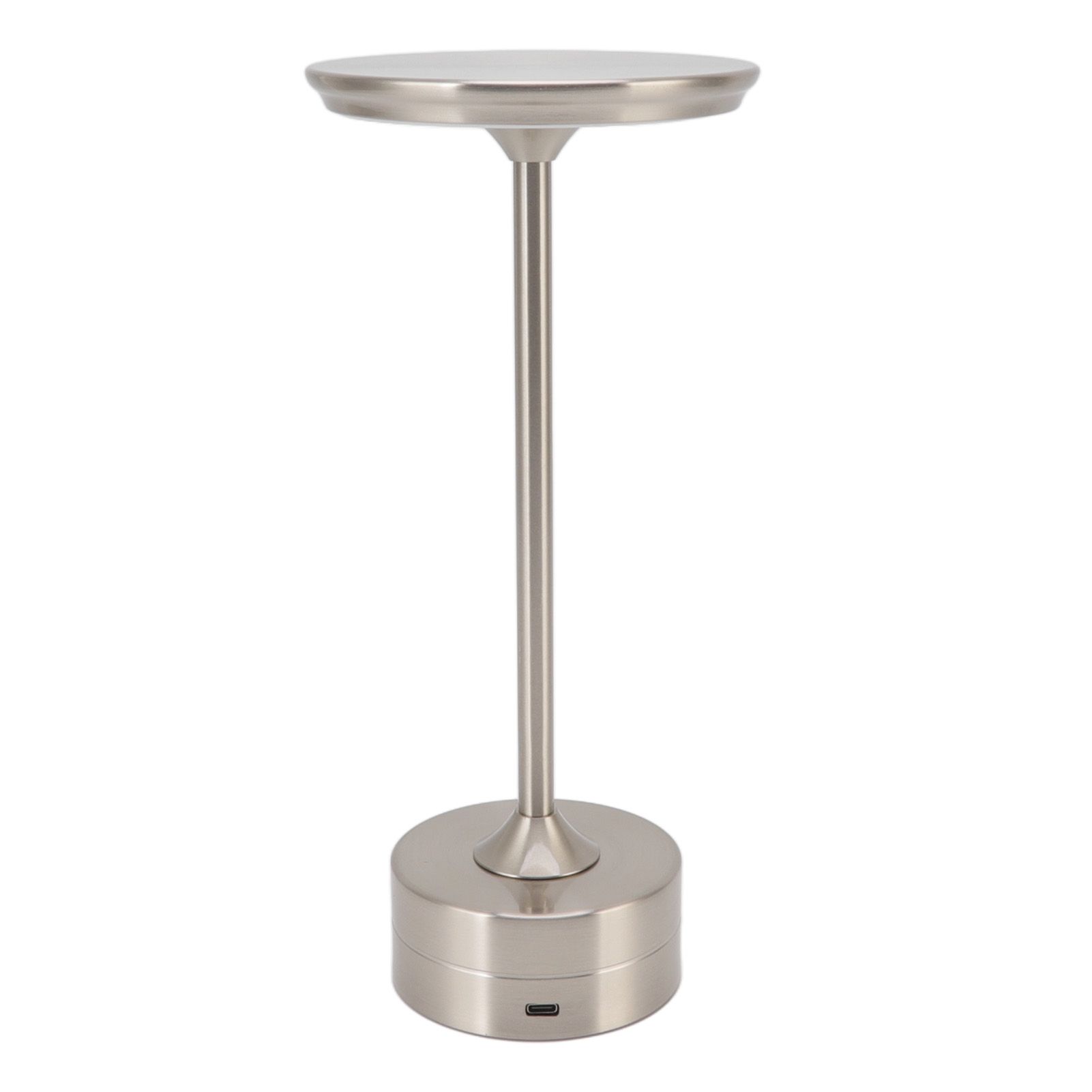 Cordless Table Lamp Rechargeable 2000mAh 3 Levels Brightness Portable USB C LED Metal Bedside Lamp Silver โ image 5